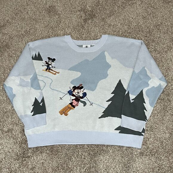 Disney Parks Minnie Mouse and Friends Holiday Homestead Sweater Womens XL - NWOT - Picture 2 of 11